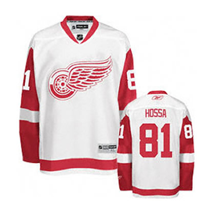 Detroit Red Wings 81 Marian Hossa White men ice hockey nhl jersey