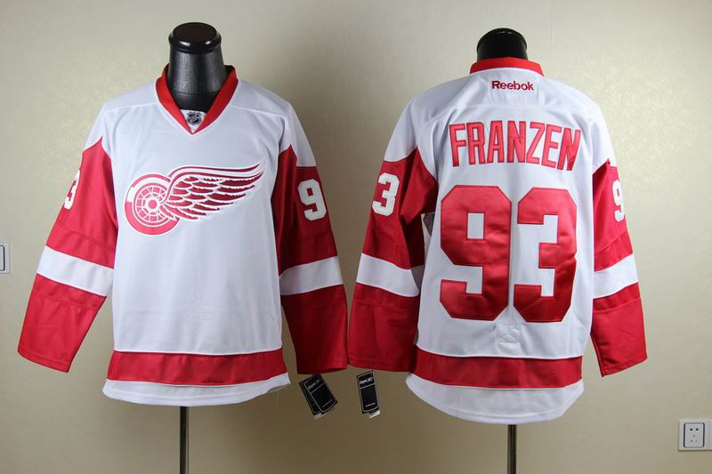 Detroit Red Wings 93 Johan Franzen White men ice hockey nhl jersey