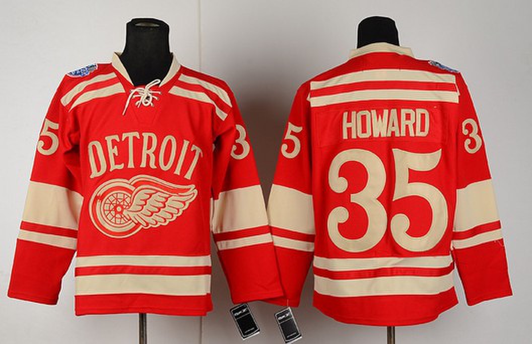 Detroit Red Wings Hockey 35 Jimmy Howard Winter Classic men ice hockey nhl jersey