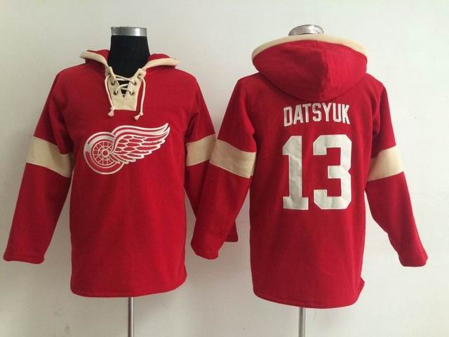 Detroit Red Wings Pavel Datsyuk #13 red Ice Hockey Hooded Sweatshirt