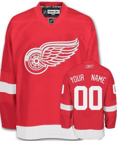 Detroit Red Wings Red Home Authentic NHL Jersey Custom any name number