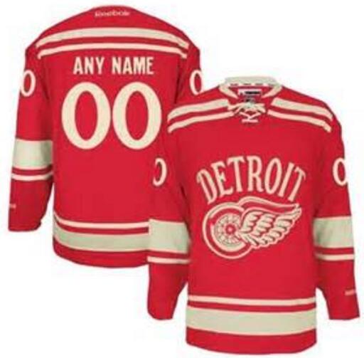 Detroit Red Wings Red Home Authentic NHL Jerseys Custom any name number