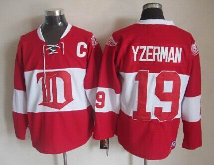 Detroit Red Wings Steve Yzerman 19 red CCM men ice hockey nhl jersey C patch