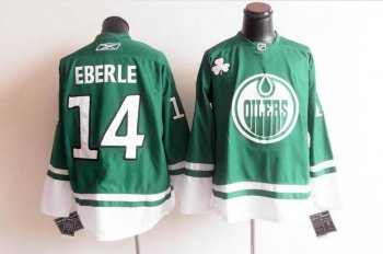 Edmonton Oilers 14 EBERLE green men nhl ice hockey  jerseys