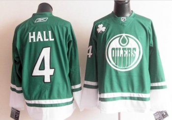 Edmonton Oilers 4 HALL green men nhl ice hockey  jerseys