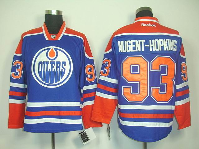 Edmonton Oilers 93 NUGENT-HOPKINS blue NHL Jerseys