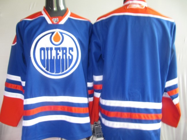 Edmonton Oilers Blank blue men nhl ice hockey  jerseys