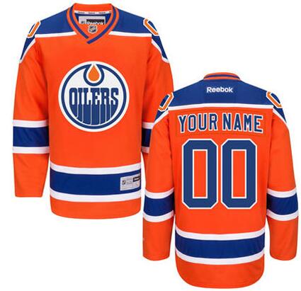 Edmonton Oilers orange Third Authentic NHL Jersey Custom any name number