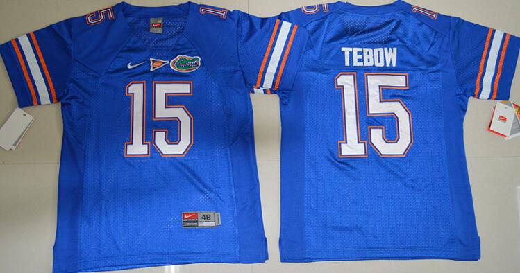 Florida Gators 15 Tim Tebow blue men NCAA college Football Jersey