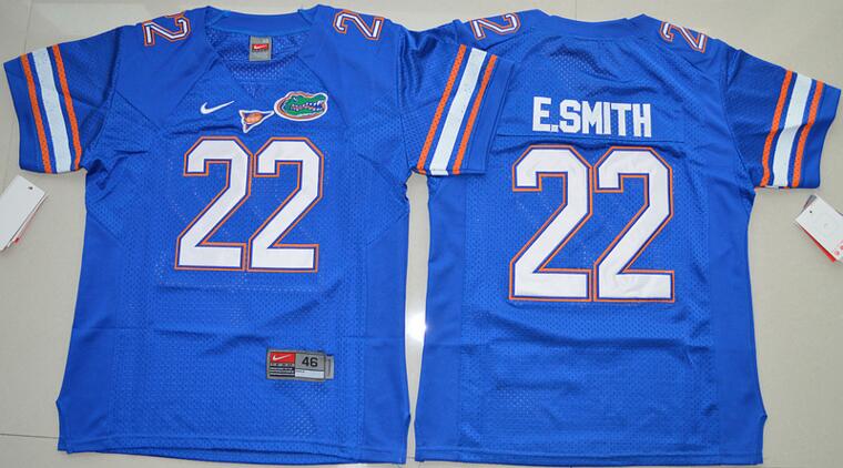 Florida Gators 22 E.Smith  blue men NCAA college Football Jerseys