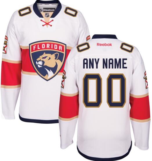 Florida Panthers White Road Authentic NHL Jersey Custom any name number