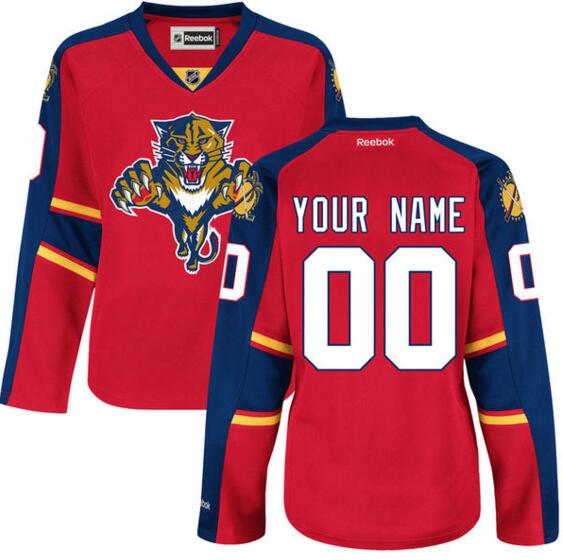 Florida Panthers red Road Authentic NHL Jersey Custom any name number