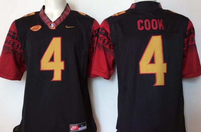 Florida State Seminoles 4 Dalvin Cook Black men NCAA college Football Jerseys