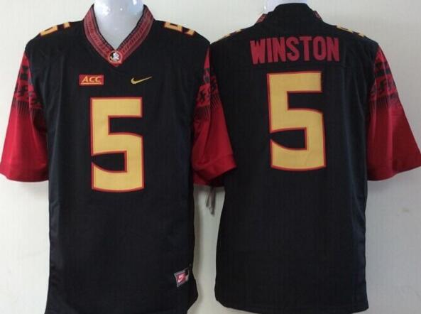 Florida State Seminoles 5 Jameis Winston Black men NCAA college Football Jerseys Florida State Seminoles 5 Jameis Winston Black men NCAA college Football Jerseys