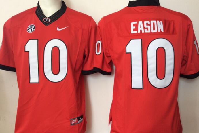 Georgia Bulldogs 10 Jacob Eason men red College ncaa Football Jerseys