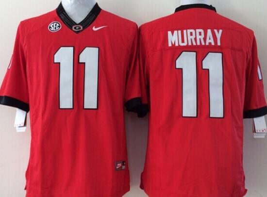 Georgia Bulldogs 11 Aaron Murray men red College ncaa Football Jerseys