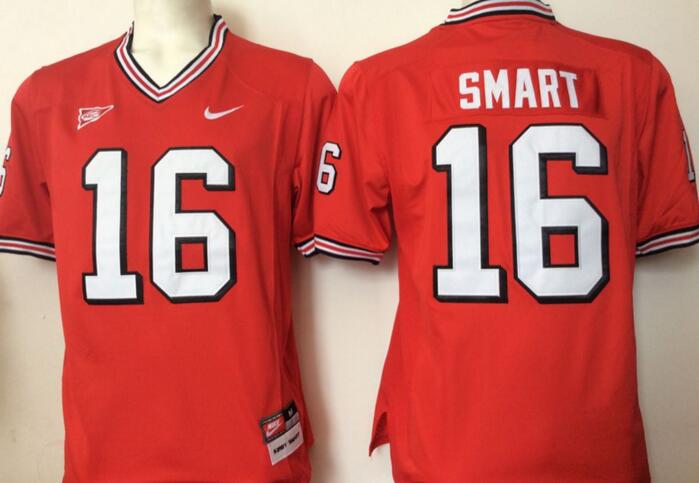 Georgia Bulldogs 16 16 CKirby Smart men red College ncaa Football Jerseys Georgia Bulldogs 16 16 CKirby Smart men red College ncaa Football Jerseys