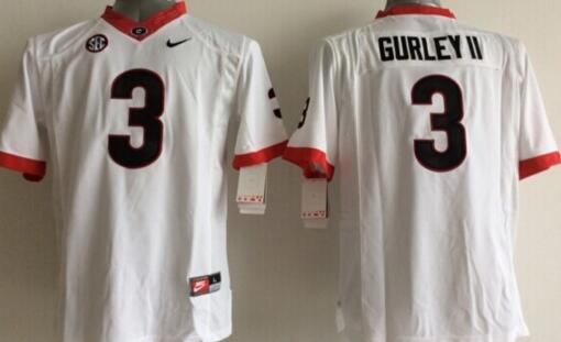 Georgia Bulldogs 3 Todd Gurley men white College ncaa Football Jerseys Georgia Bulldogs 3 Todd Gurley men white College ncaa Football Jerseys