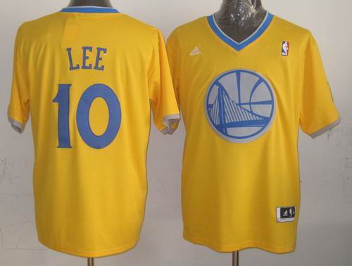 Golden State Warriors 10 David Lee Yellow Christmas Stephen Curry