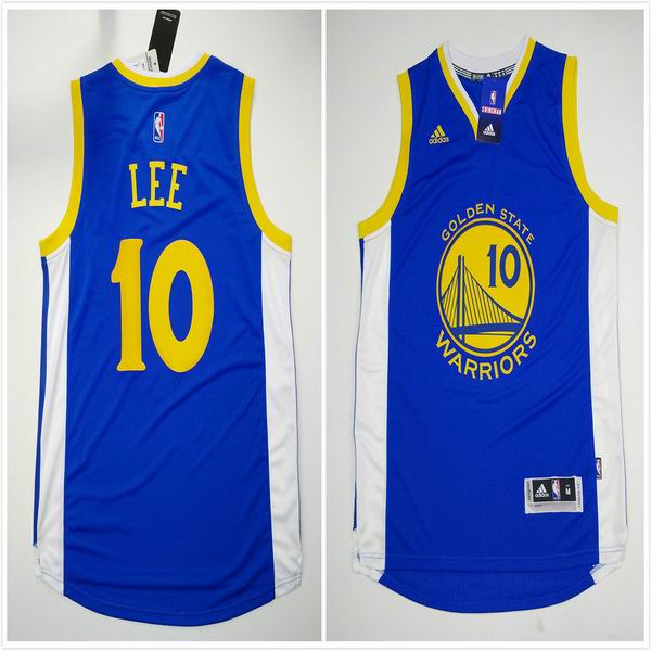 Golden State Warriors 10 David Lee blue adidas men nba basketball jerseys