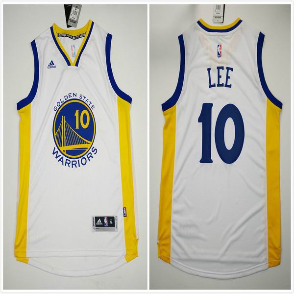 Golden State Warriors 10 David Lee white adidas men nba  basketball jerseys