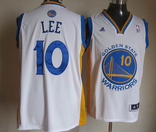 Golden State Warriors 10 David Lee white adidas men nba basketball jerseys
