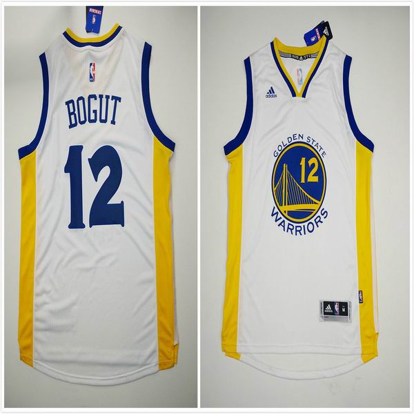 Golden State Warriors 12 Andrew Bogut white adidas men nba basketball jerseys