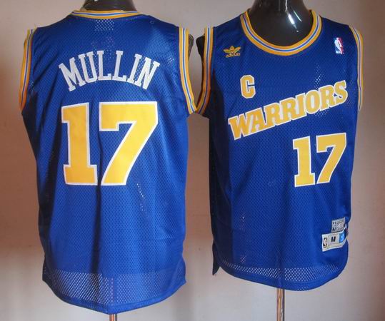 Golden State Warriors 17 Chris Mullin blue adidas men nba basketball jerseys