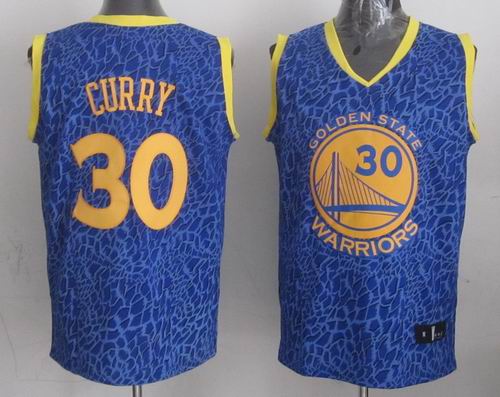 Golden State Warriors 30 Stephen Curry Decorative pattern Blue nba Jersey