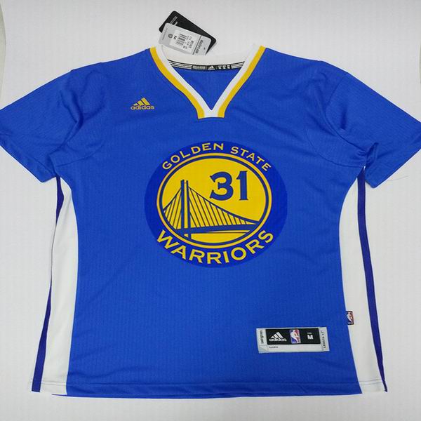 Golden State Warriors 31 EZELI blue  short sleeves adidas men nba basketball jerseys