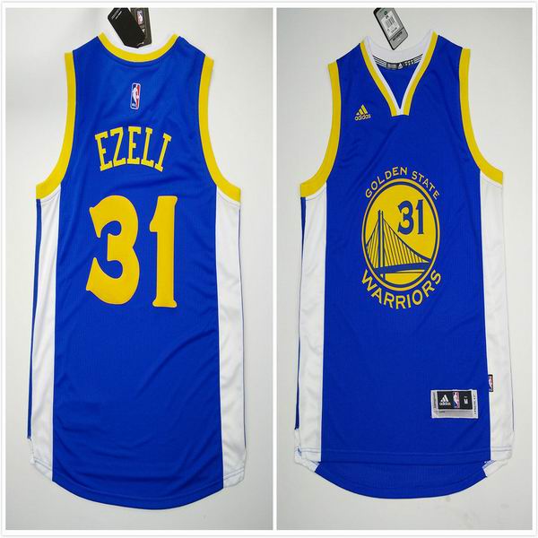 Golden State Warriors 31 Festus Ezeli blue adidas men nba basketball jerseys