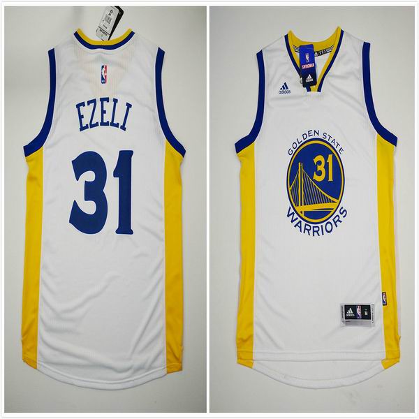 Golden State Warriors 31 Festus Ezeli white adidas men nba basketball jerseys