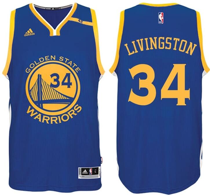 Golden State Warriors 34 Shaun  Livingston blue  adidas men nba basketball jerseys