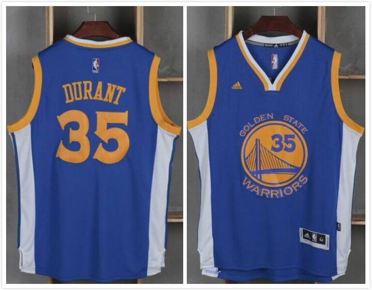 Golden State Warriors 35 Kevin Durant blue adidas men nba basketball jerseys