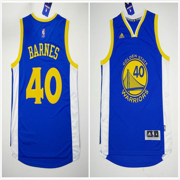 Golden State Warriors 40 BARNES blue adidas men nba basketball jerseys