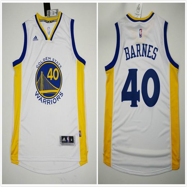 Golden State Warriors 40 BARNES white adidas men nba basketball jerseys