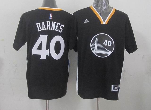 Golden State Warriors 40 Harrison Barnes  black short sleeves adidas men nba basketball jerseys