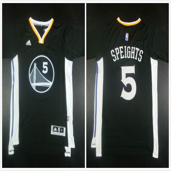 Golden State Warriors 5 Speights black short sleeves adidas men nba basketball jerseys