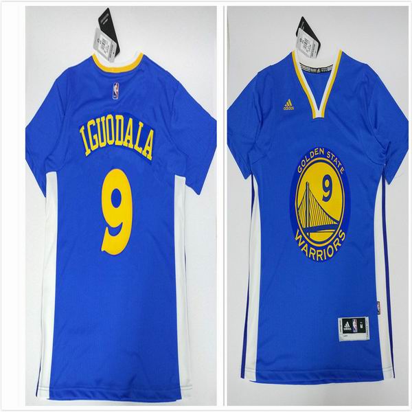 Golden State Warriors 9 Andre Iguodala  blue NBA short sleeves jersey adidas men nba basketball jerseys