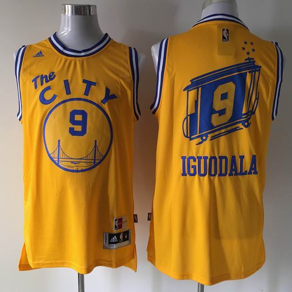 Golden State Warriors 9 Andre Iguodala Yellow adidas adidas men nba basketball jerseys