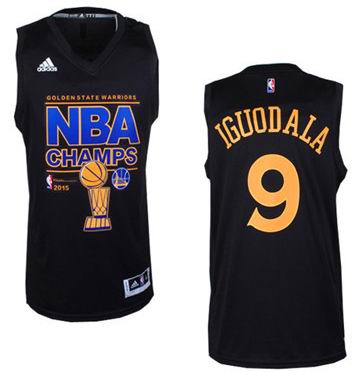 Golden State Warriors 9 Andre Iguodala black Champions adidas men nba basketball jerseys