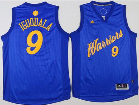 Golden State Warriors Andre Iguodala 9# blue basketball 2017 NBA Christmas Jerseys