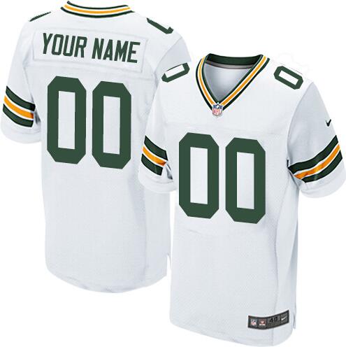 Green Bay Packers Nike white Custom Elite Jersey for Men women youth kids