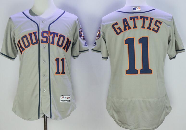 Houston Astros 11 gattis Flexbase Authentic grey men baseball mlb Jerseys