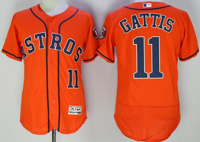 Houston Astros 11 gattis Flexbase Authentic orange men baseball mlb Jerseys