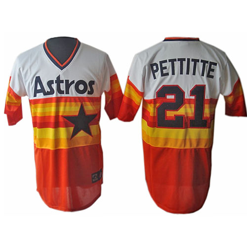 Houston Astros 21 ANDY PETTITTE red men baseball mlb jerseys