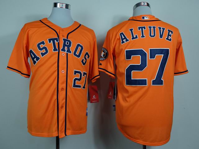 Houston Astros 27 Jose Altuve throwback orange men baseball mlb jerseys