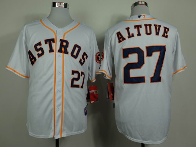 Houston Astros 27 Jose Altuve throwback white men baseball mlb jerseys