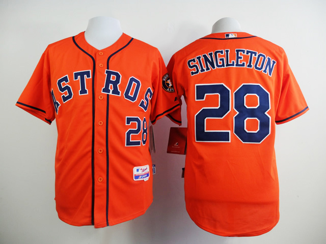 Houston Astros 28 Jon Singleton red men baseball mlb Jerseys