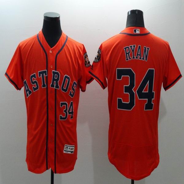 Houston Astros 34 Nolan Ryan orange flexbase men baseball mlb Jerseys